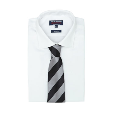 New Haven Woven Silk Wide Stripe Tie